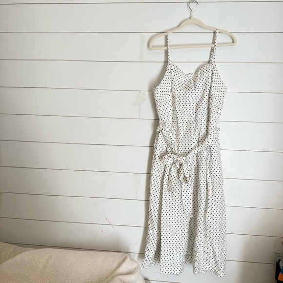 Polka Dot Tie-Waist Midi Dress - kate spade New York - Picture 7 of 15